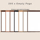 Digital Bullet Journal 200 Pages - Portrait - Brown