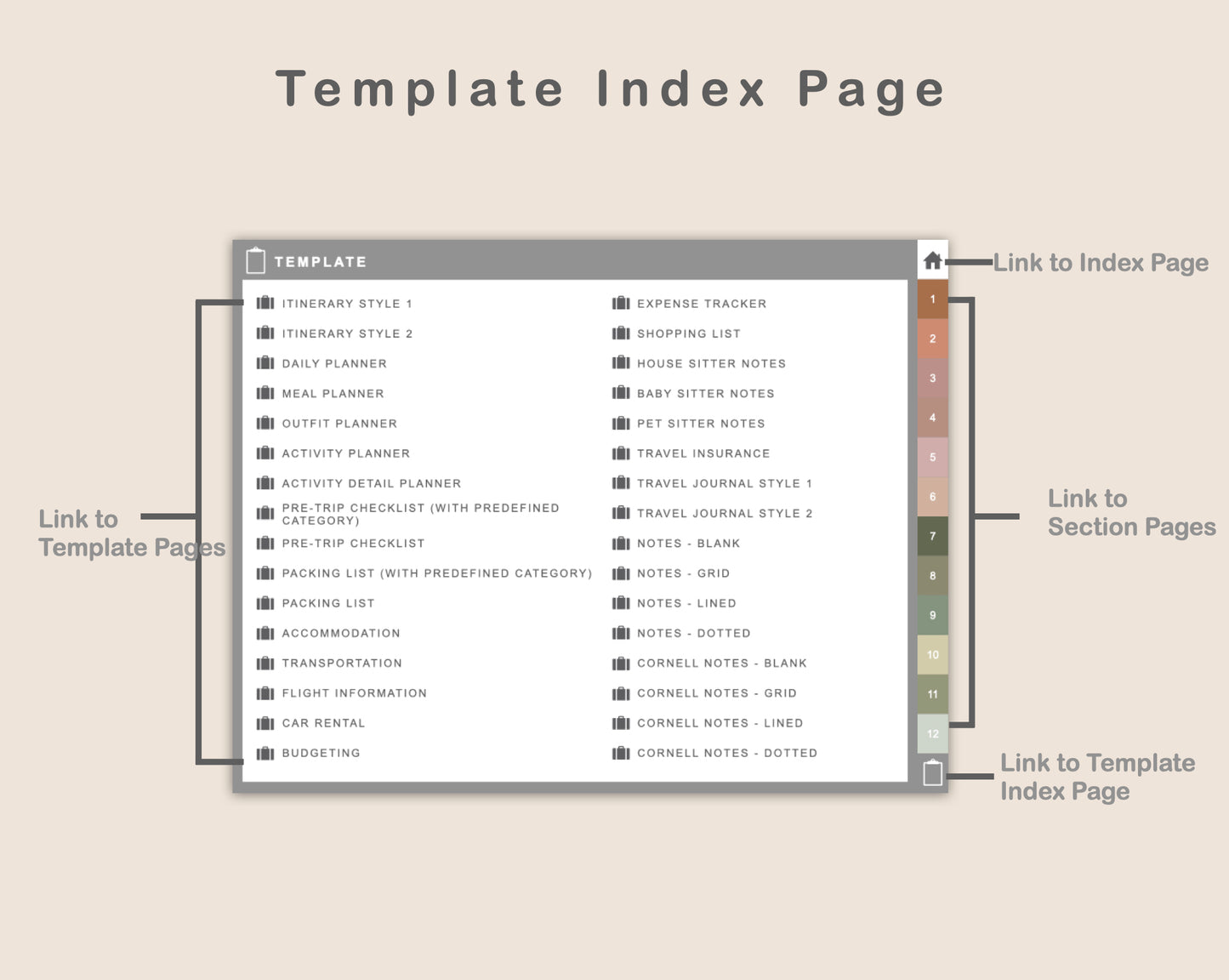 Digital Travel Planner - Landscape - Neutral