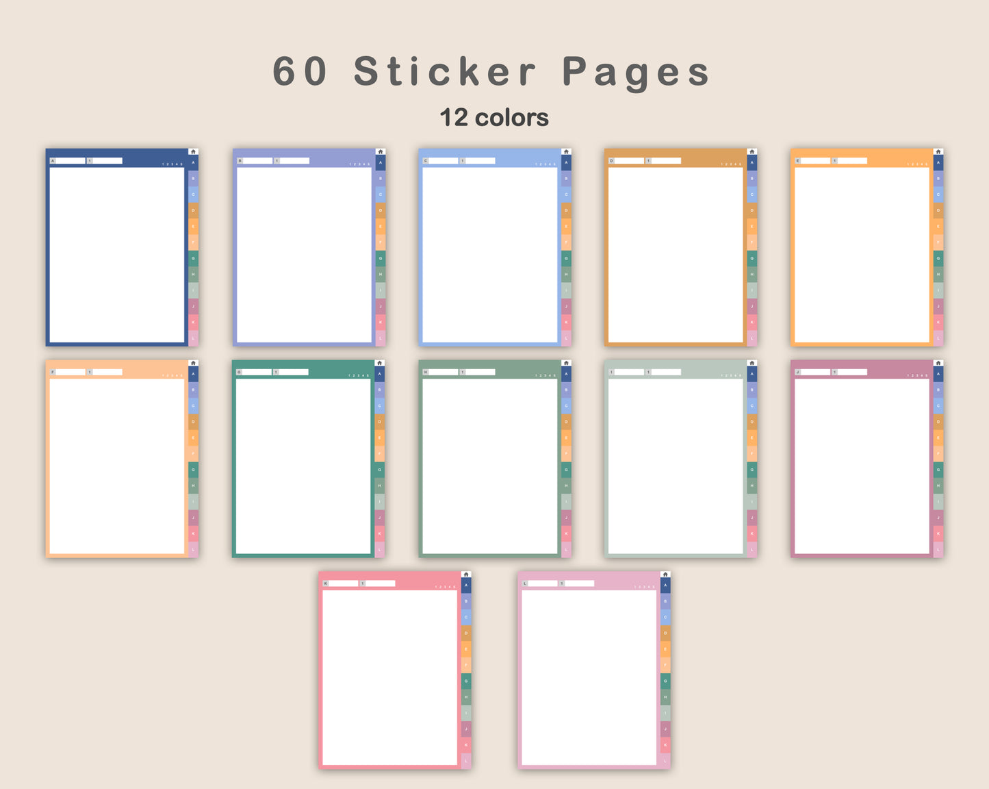 Digital Sticker Book - Portrait - Spring