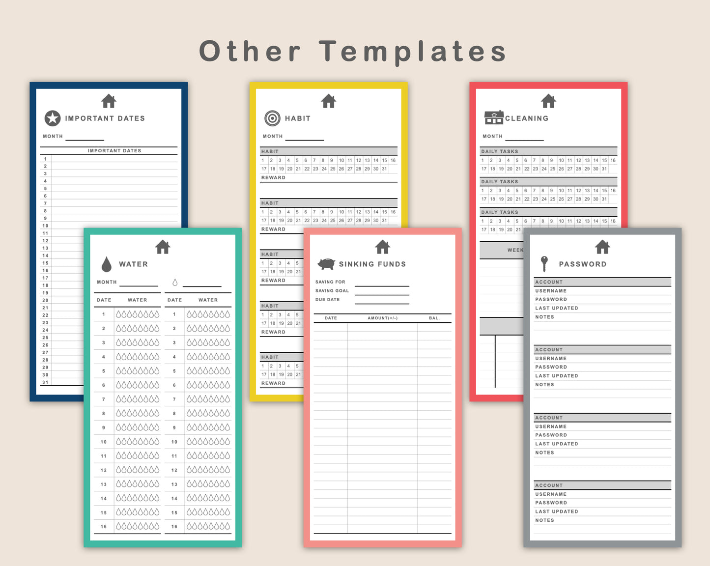 Digital Phone Planner - Colorful