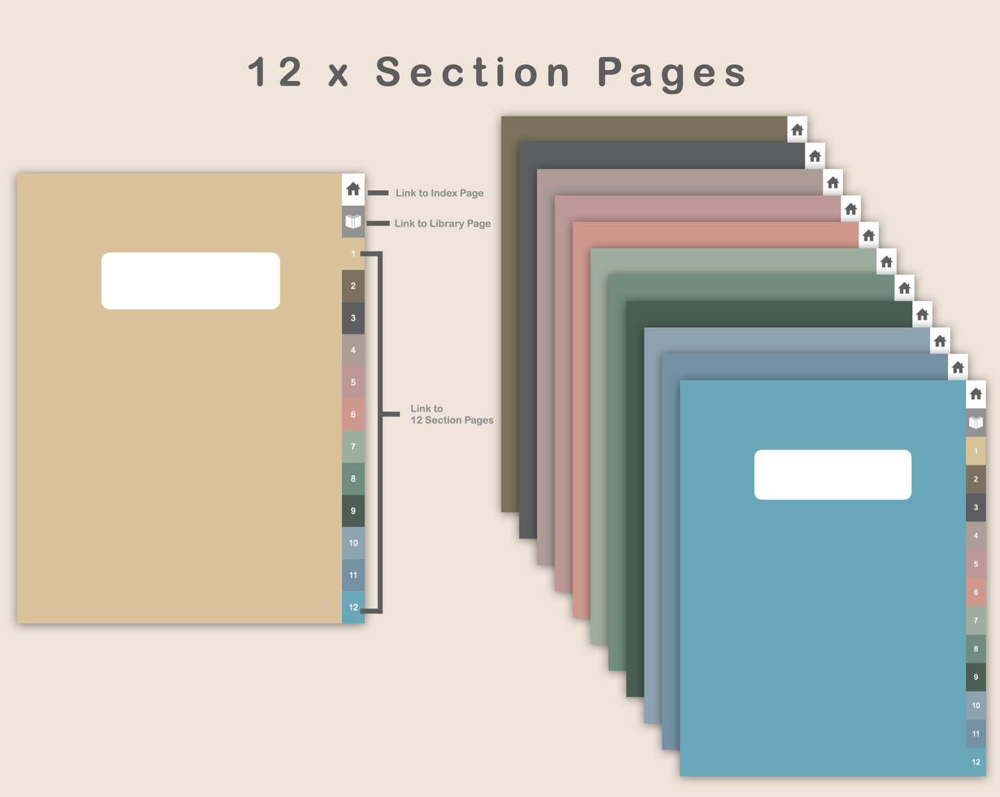 Digital Reading Planner - Portrait - Muted
