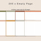 Digital Bullet Journal 200 Pages - Landscape - Boho