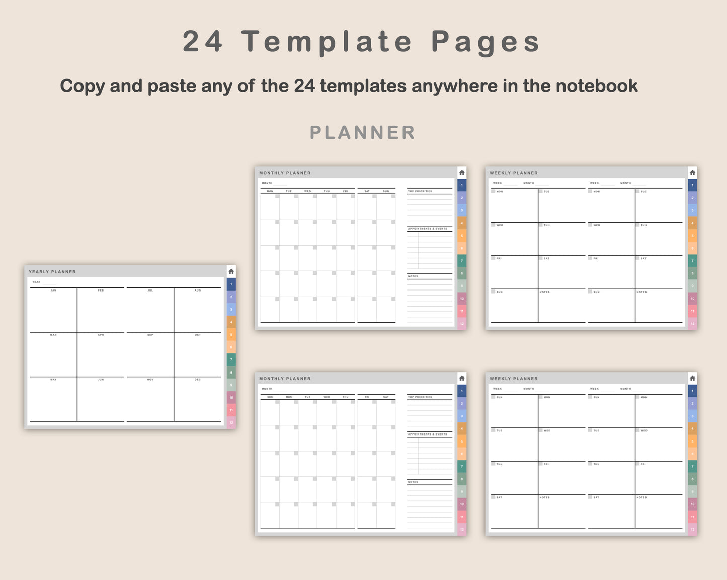 Digital Project Planner - Landscape - Spring