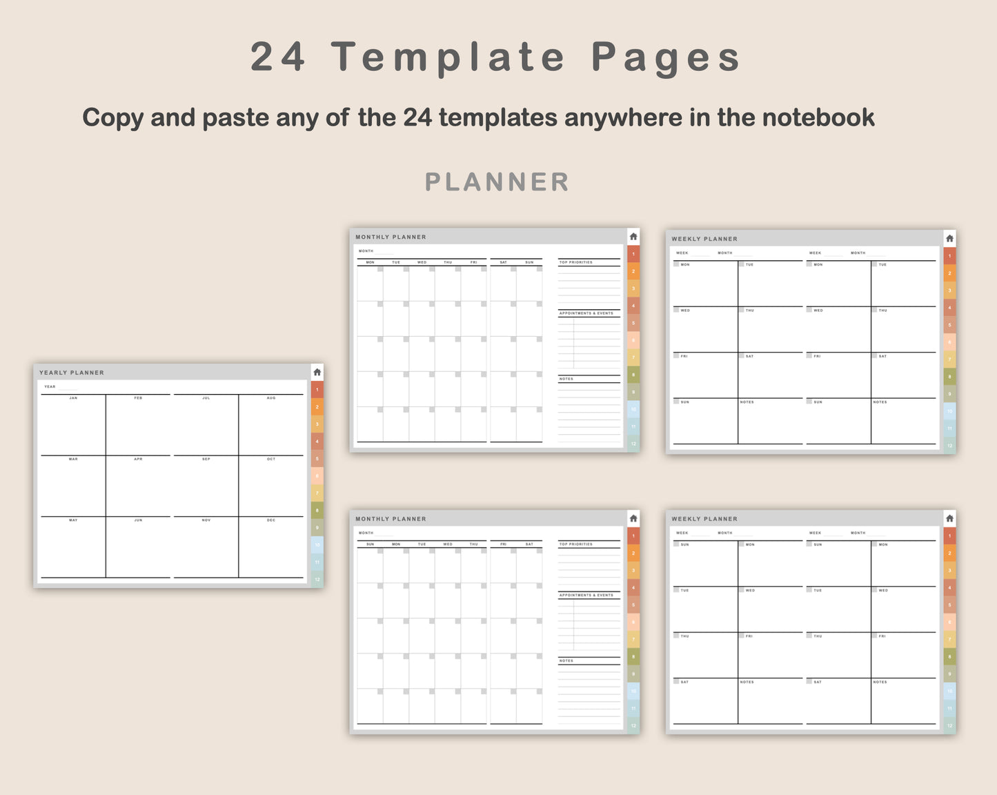 Digital Project Planner - Landscape - Autumn