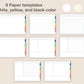 Digital Notebook 8 Tab - Landscape - Colorful