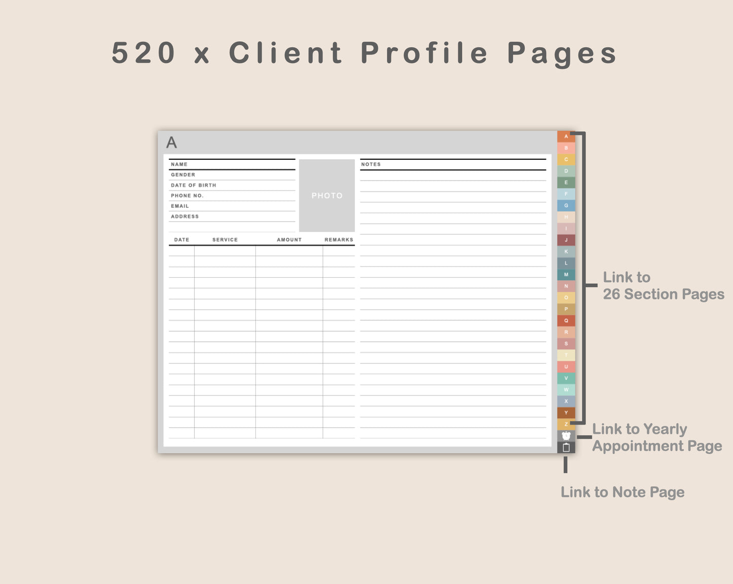 Digital Client Book - Landscape - Boho