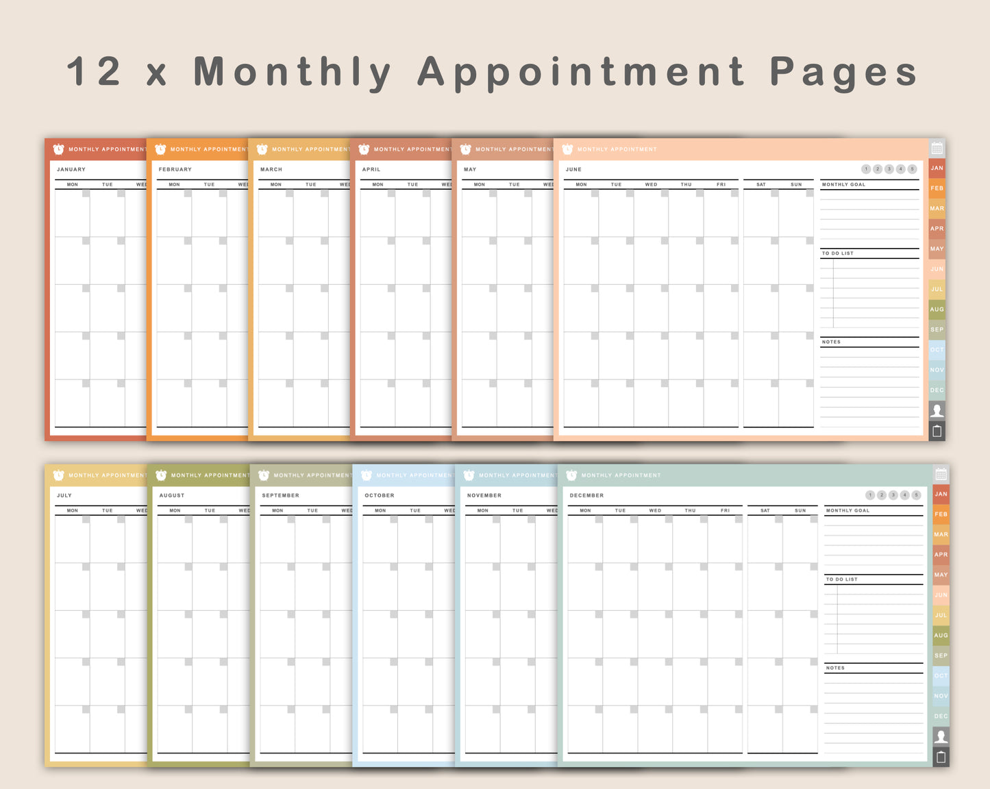 Digital Appointment Planner - Autumn