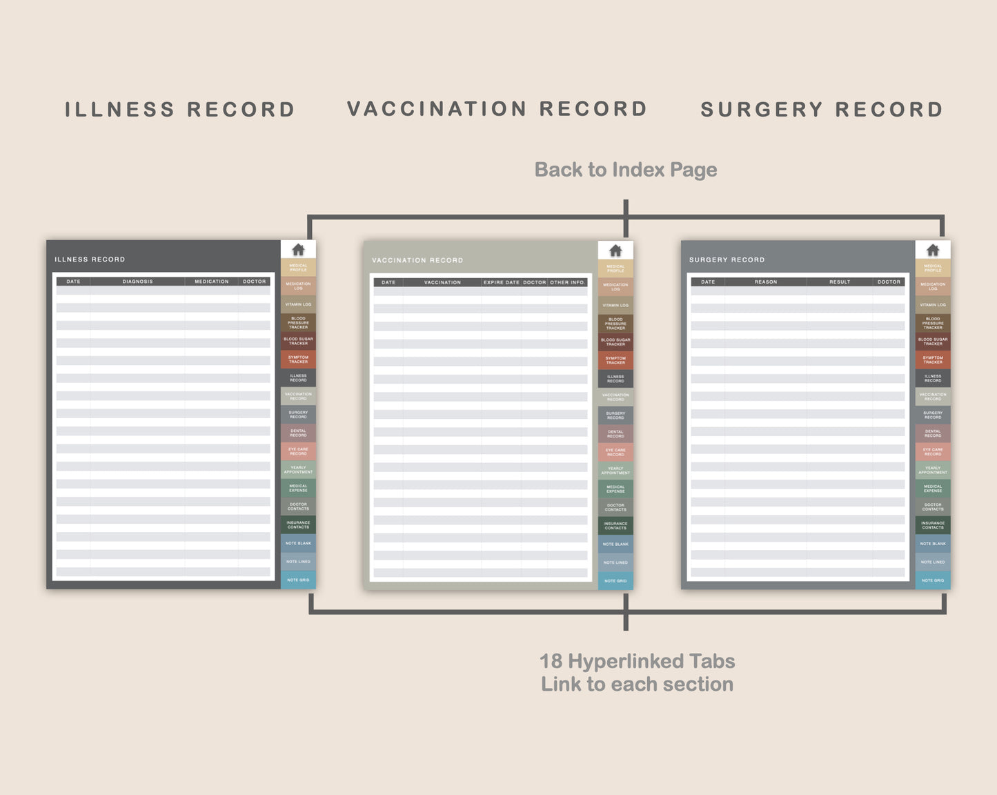 Digital Medical Planner - Muted