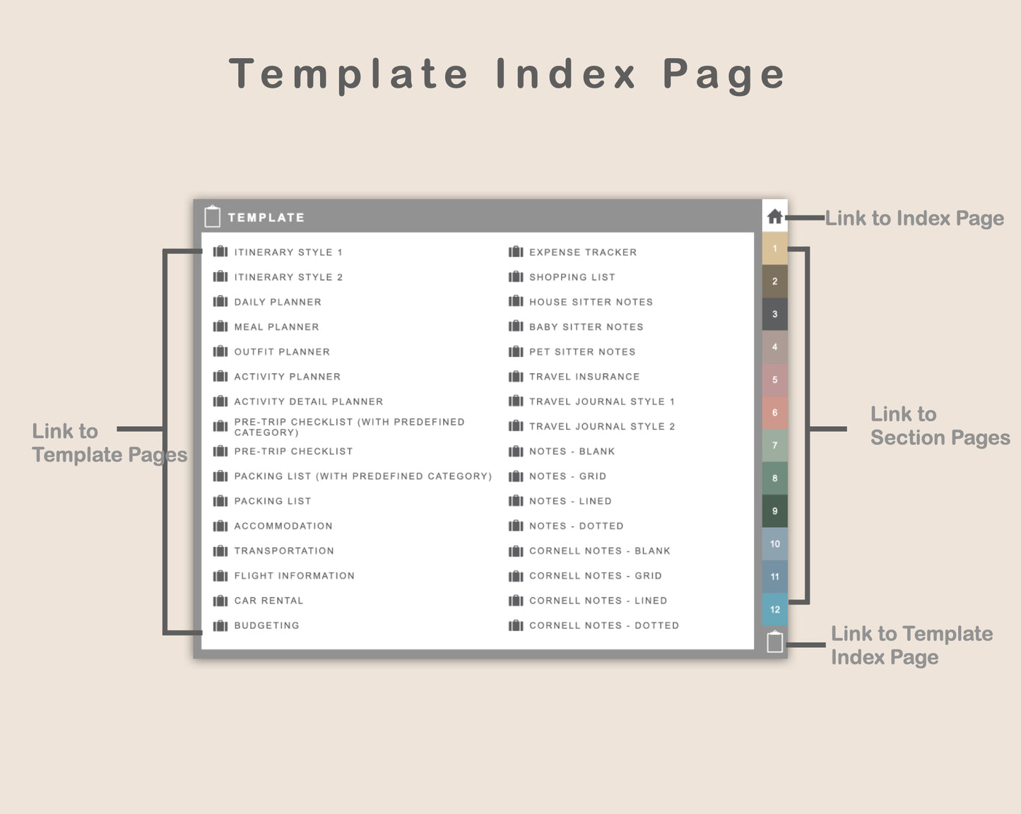 Digital Travel Planner - Landscape - Muted