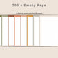 Digital Bullet Journal 200 Pages - Portrait - Boho