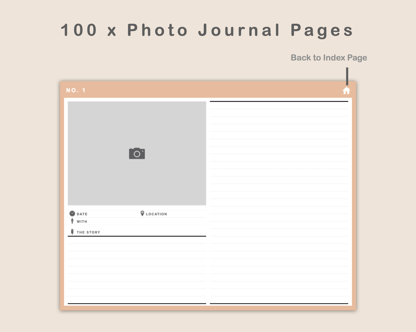 100 Digital Photo Album - Coffee Brown