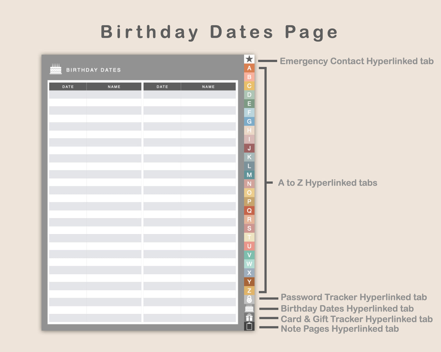 Digital Address Book - Boho