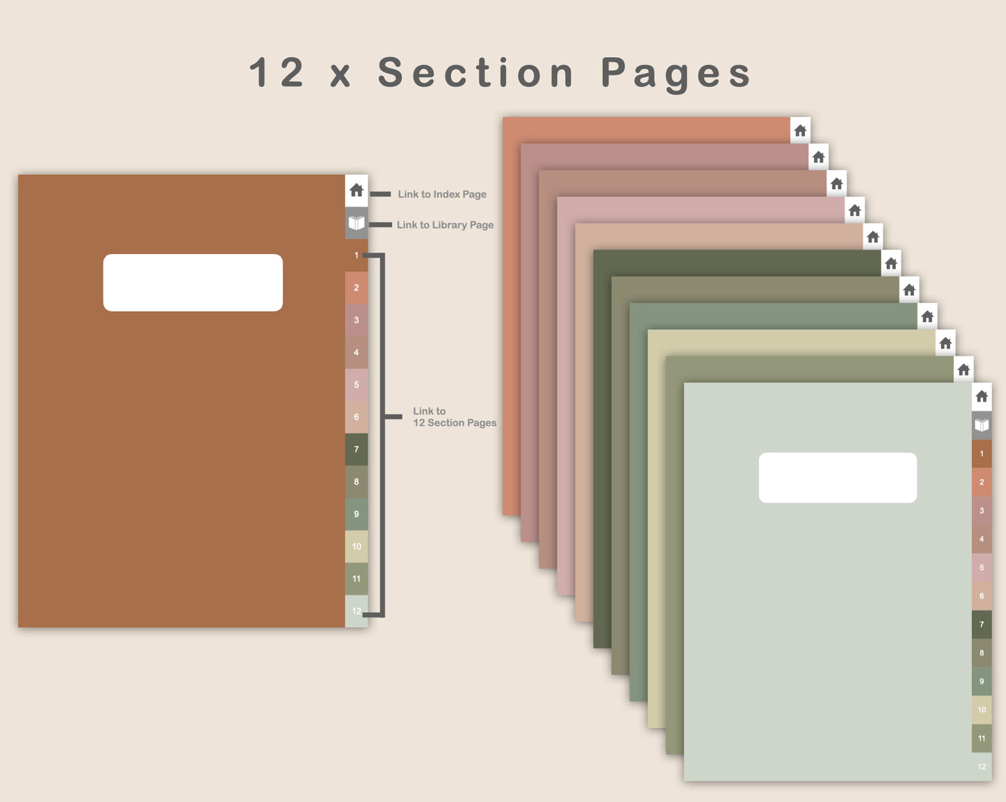 Digital Reading Planner - Portrait - Neutral