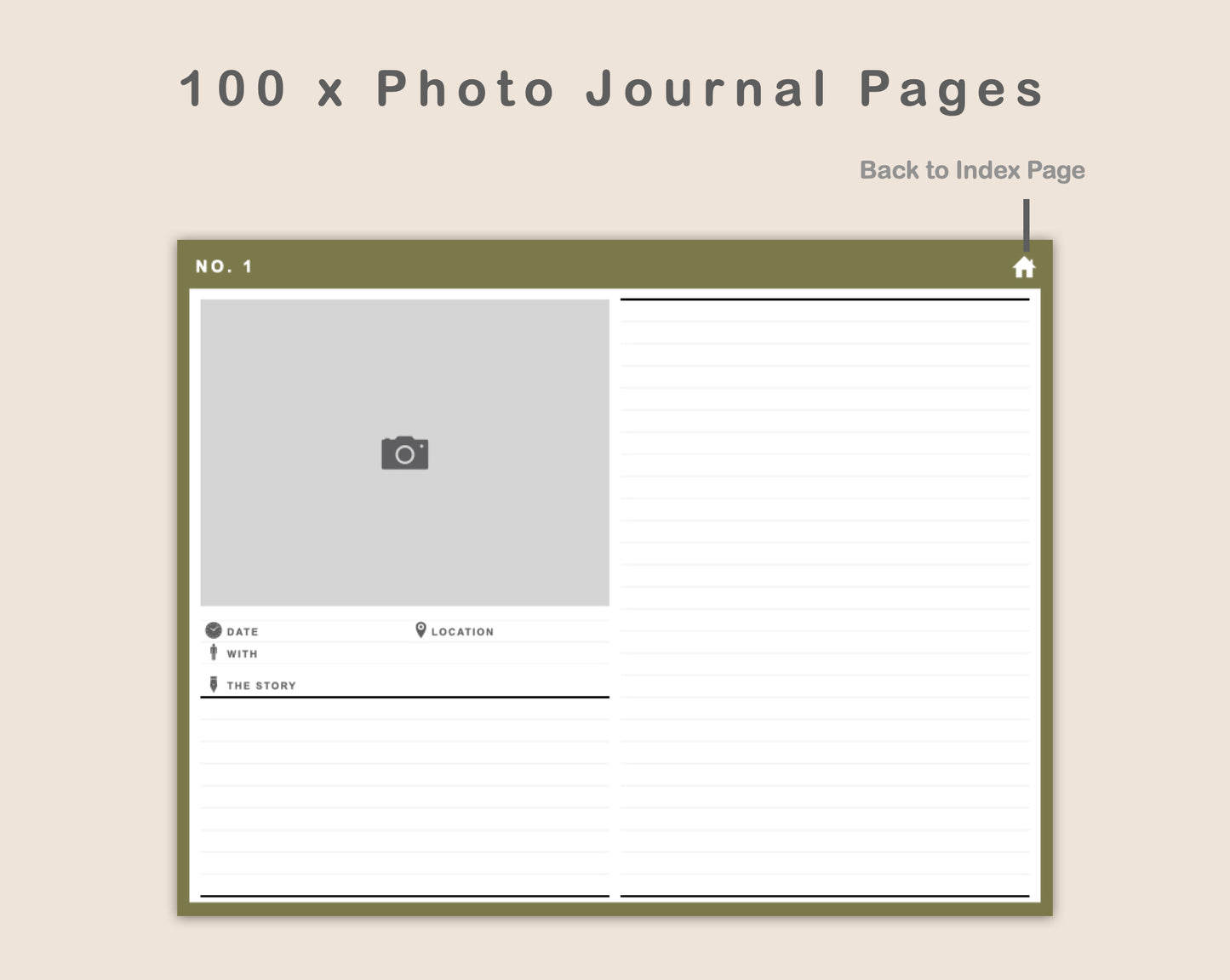 100 Digital Photo Album - Boho