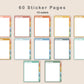 Digital Sticker Book - Portrait - Boho