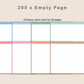 Digital Bullet Journal 200 Pages - Landscape - Pastel