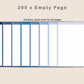 Digital Bullet Journal 200 Pages - Portrait - Blue