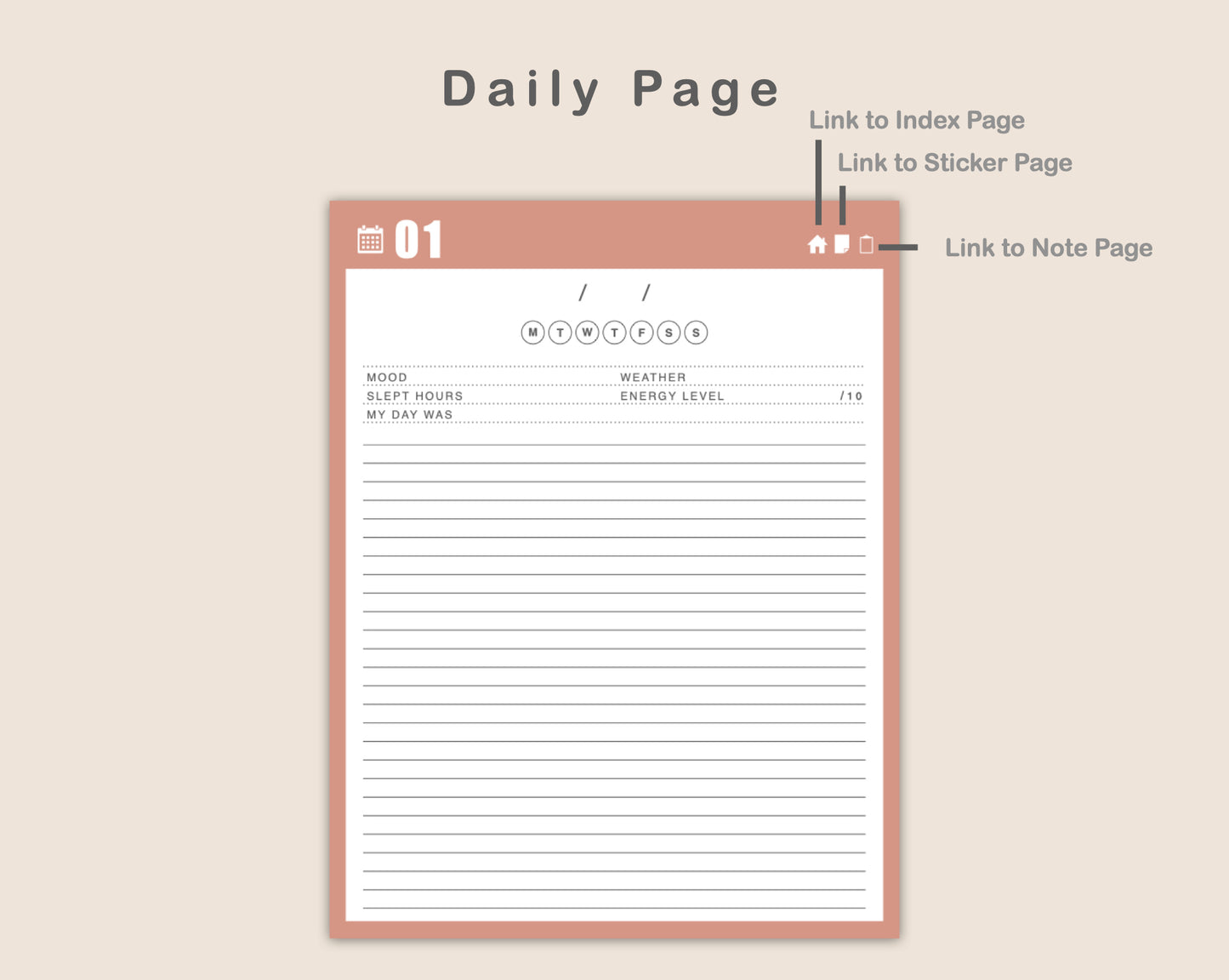 31 Day Digital Journal - Portrait - Neutral