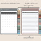 Digital Blog Planner - Muted