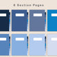 Digital Meeting Notes - Portrait - Classic Blue