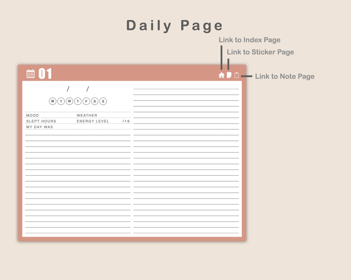 31 Day Digital Journal - Landscape - Neutral