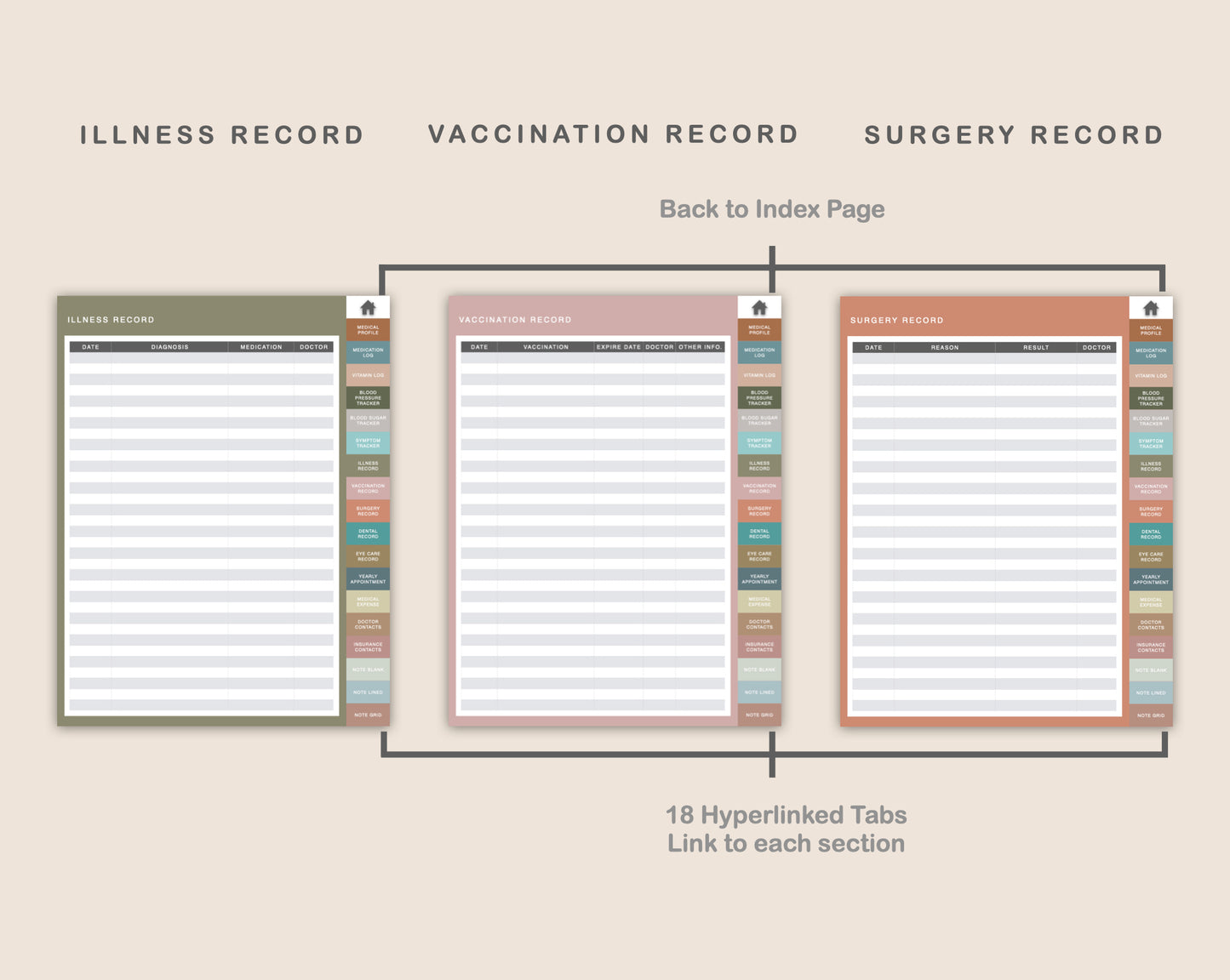 Digital Medical Planner - Neutral