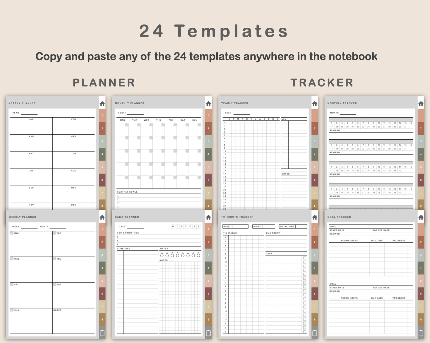 Digital Vocabulary Notebook - Earthy