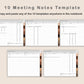 Digital Meeting Notes - Landscape - Brown Coffee