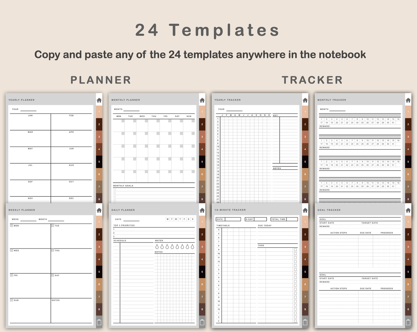 Digital Vocabulary Notebook - Brown Coffee