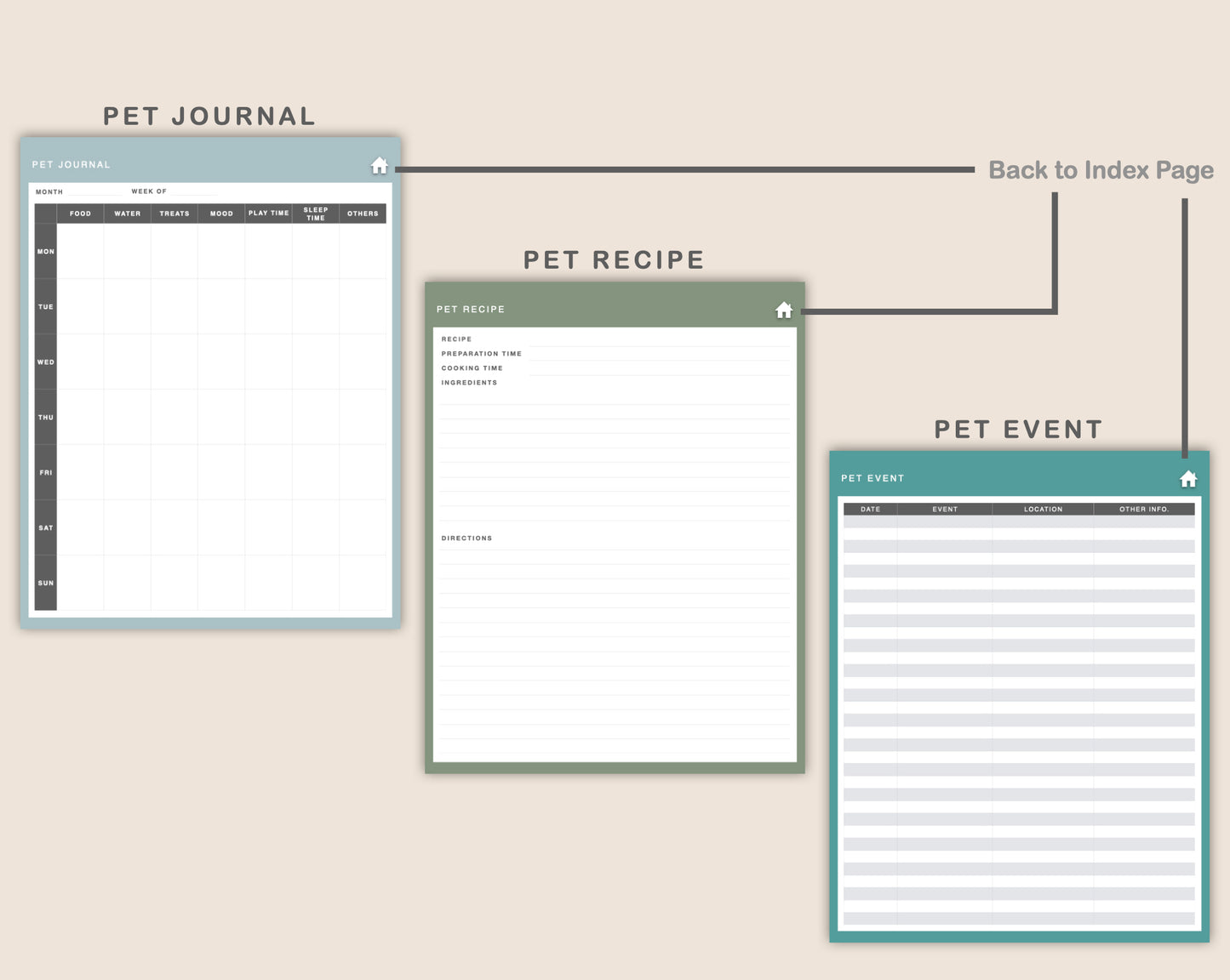 Digital Pet Planner - Neutral