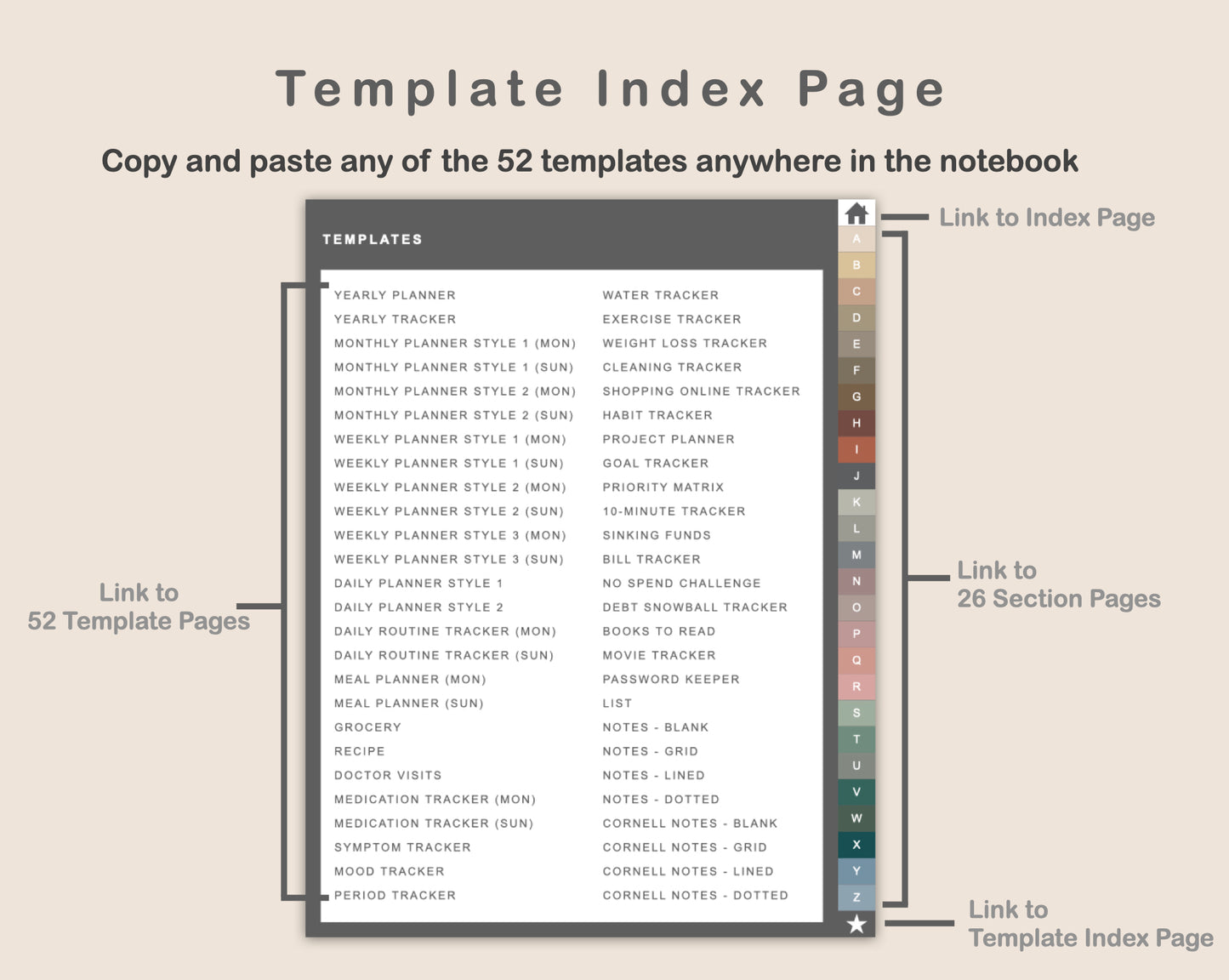DIY Digital Planner - Portrait - Muted