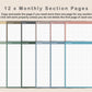 Digital Bullet Journal - 12 Months - Portrait - Muted
