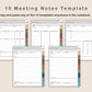 Digital Meeting Notes -Portrait -  Muted