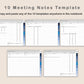 Digital Meeting Notes - Landscape - Classic Blue
