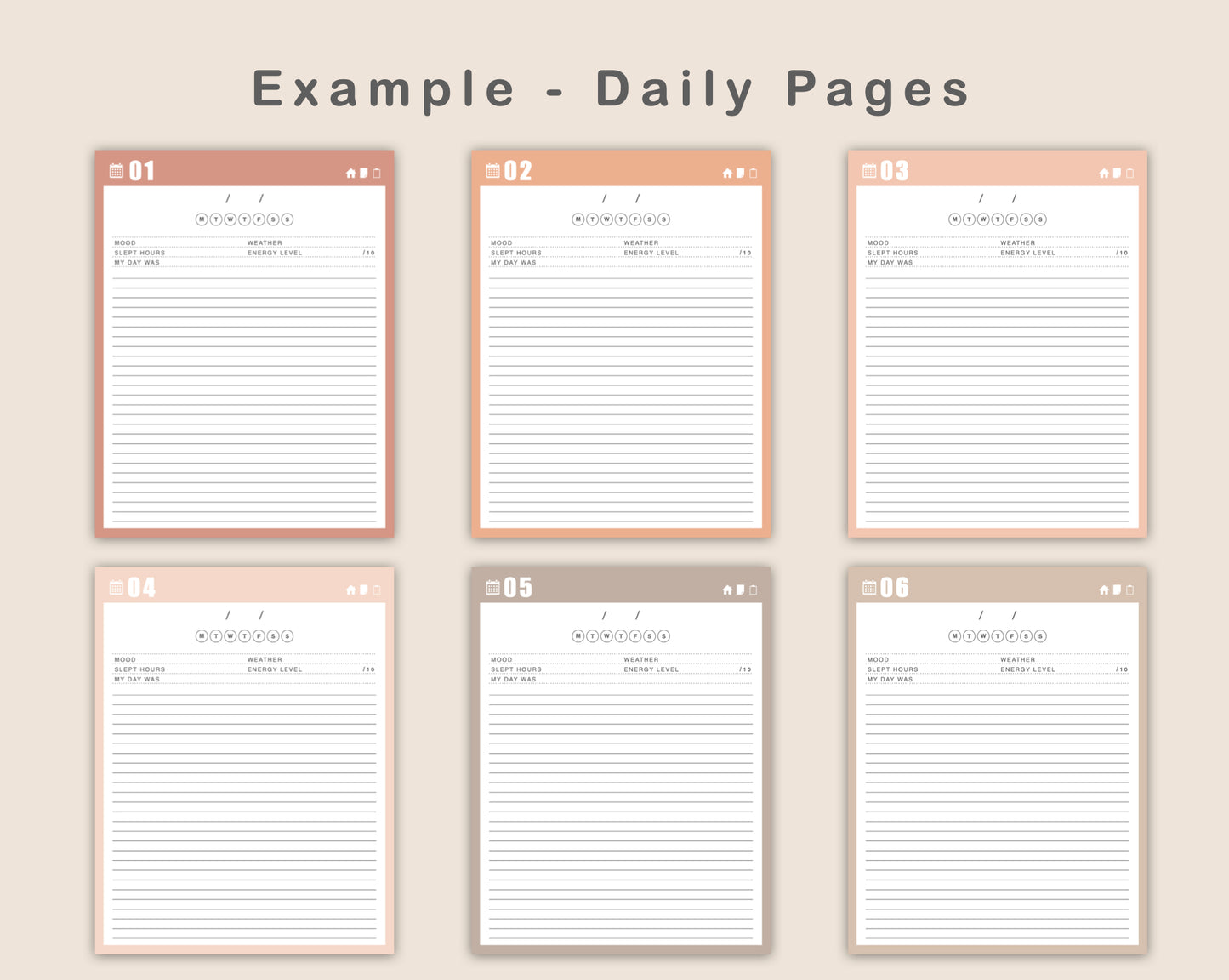 31 Day Digital Journal - Portrait - Neutral