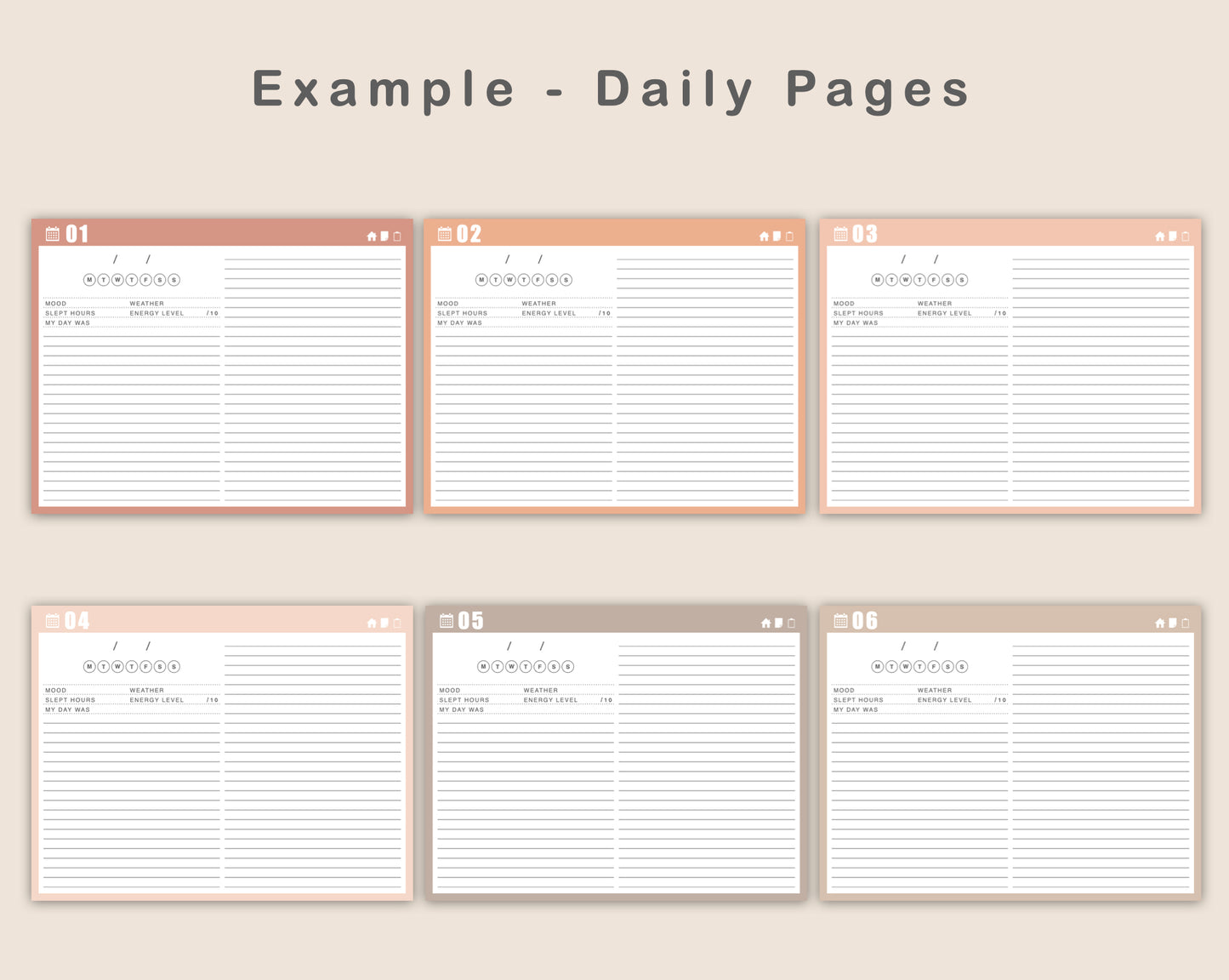 31 Day Digital Journal - Landscape - Neutral
