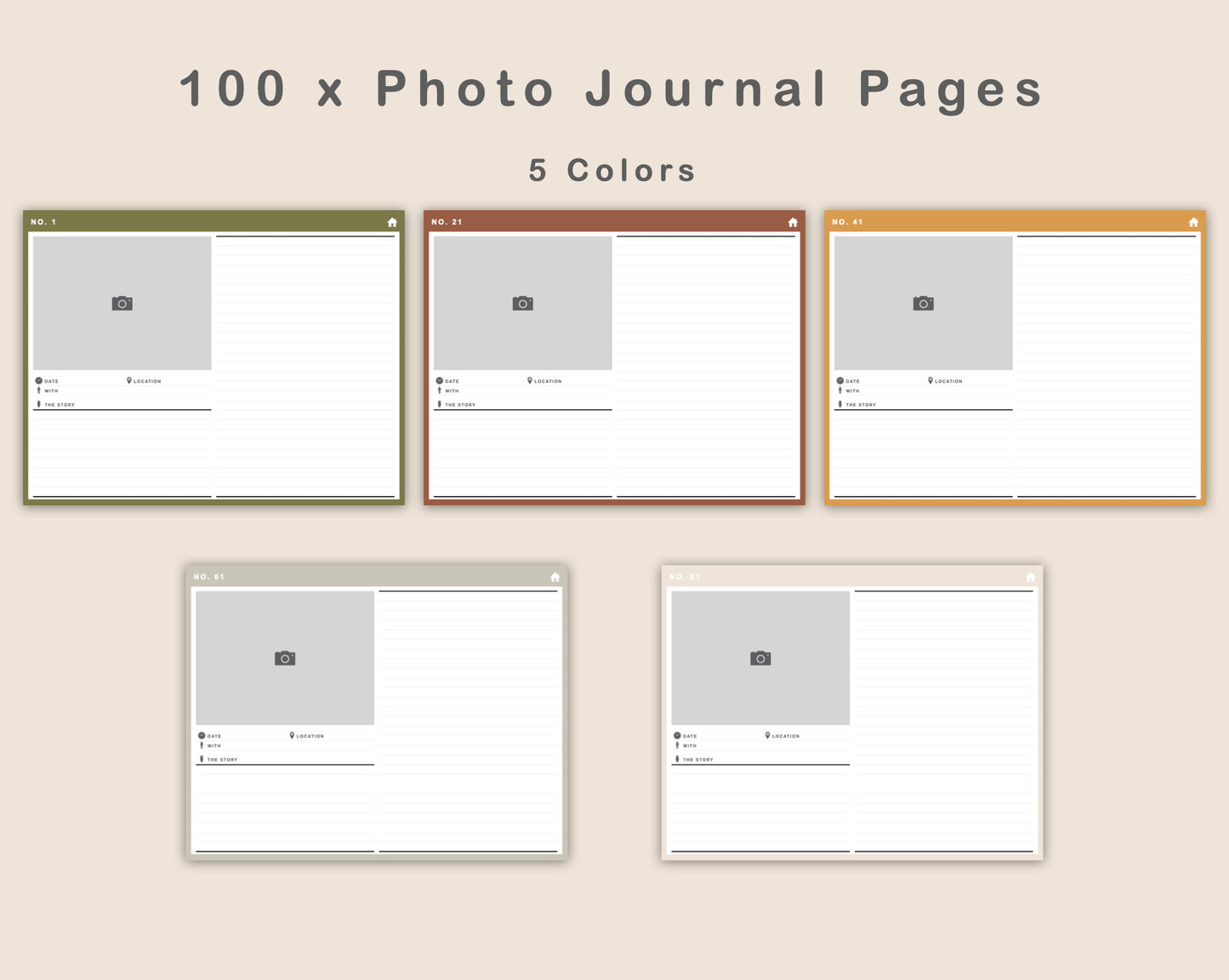 100 Digital Photo Album - Boho