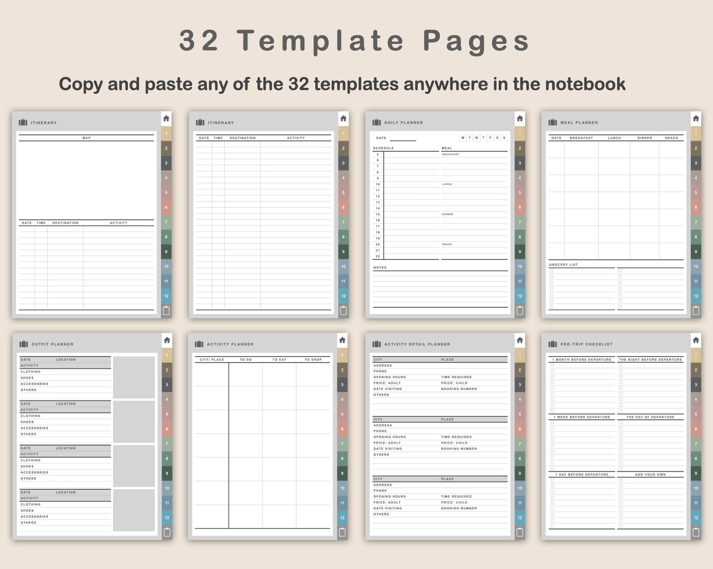 Digital Travel Planner - Portrait - Muted