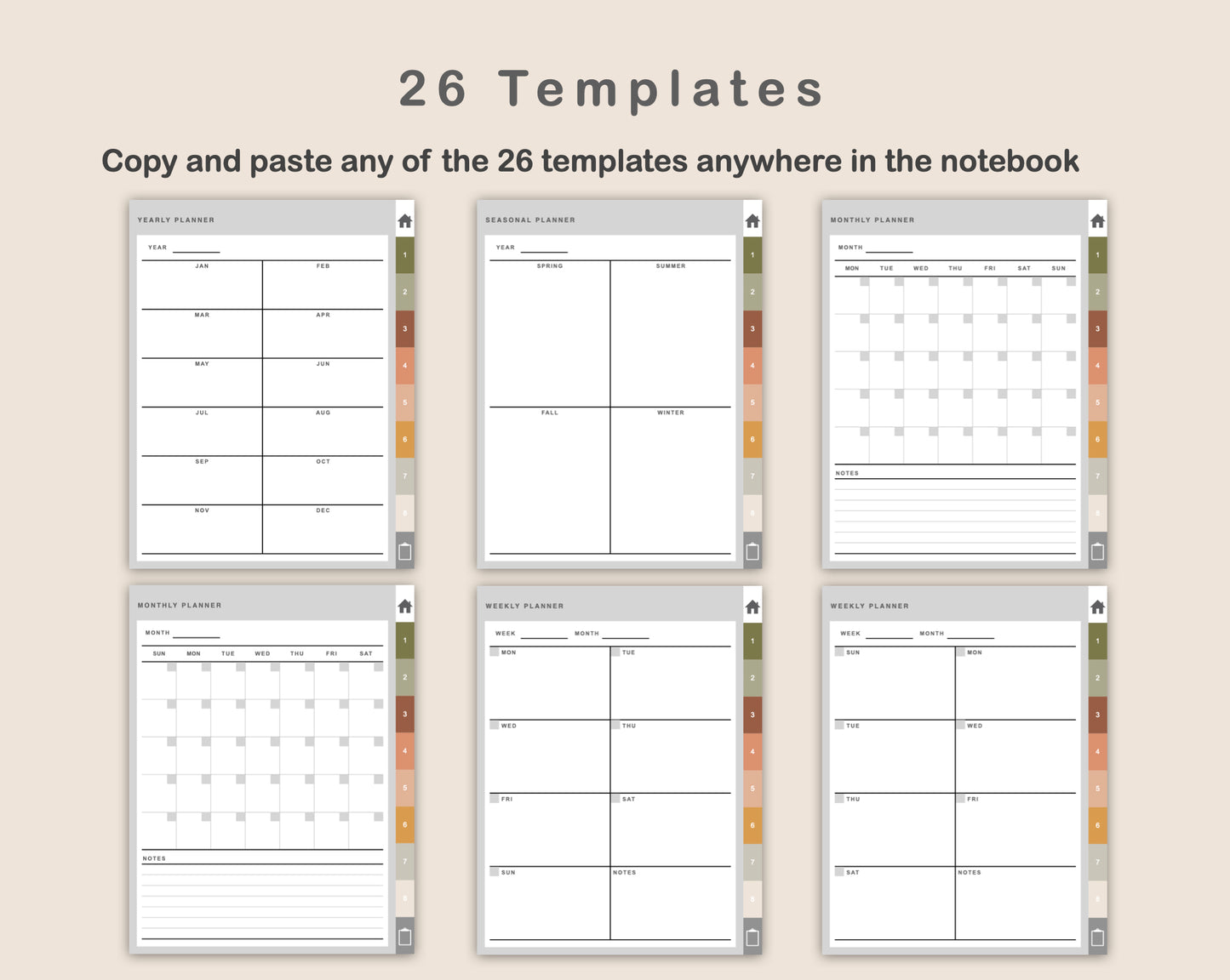Digital Knitting Planner - Boho