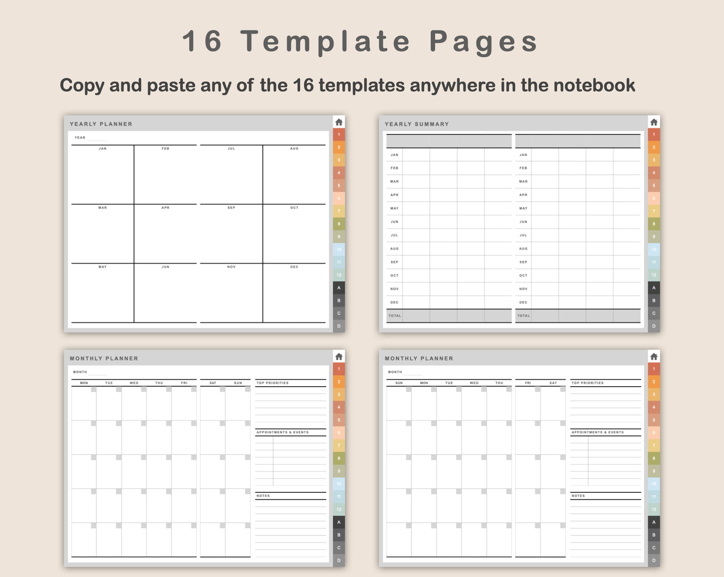 Digital Checkbook Register - Landscape - Autumn