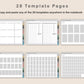 Digital Reading Planner - Landscape - Muted