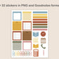 Digital Notebook 8 Tab - Landscape - Vintage