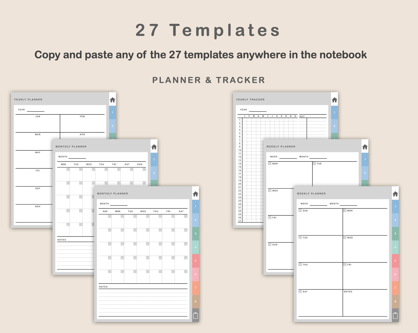 Digital Goal Planner - Pastel