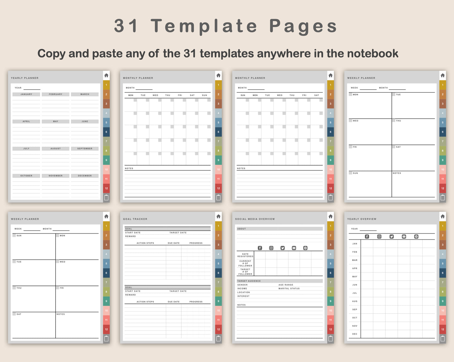Digital Social Media Planner - Modern