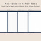 Digital Bullet Journal 200 Pages - Portrait - Blue