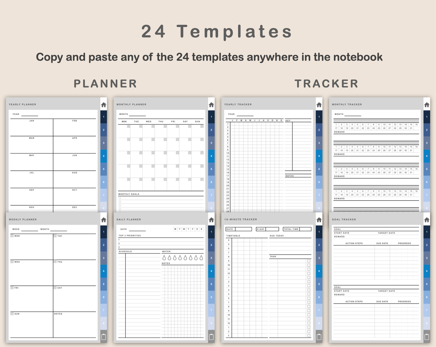 Digital Vocabulary Notebook - Classic Blue
