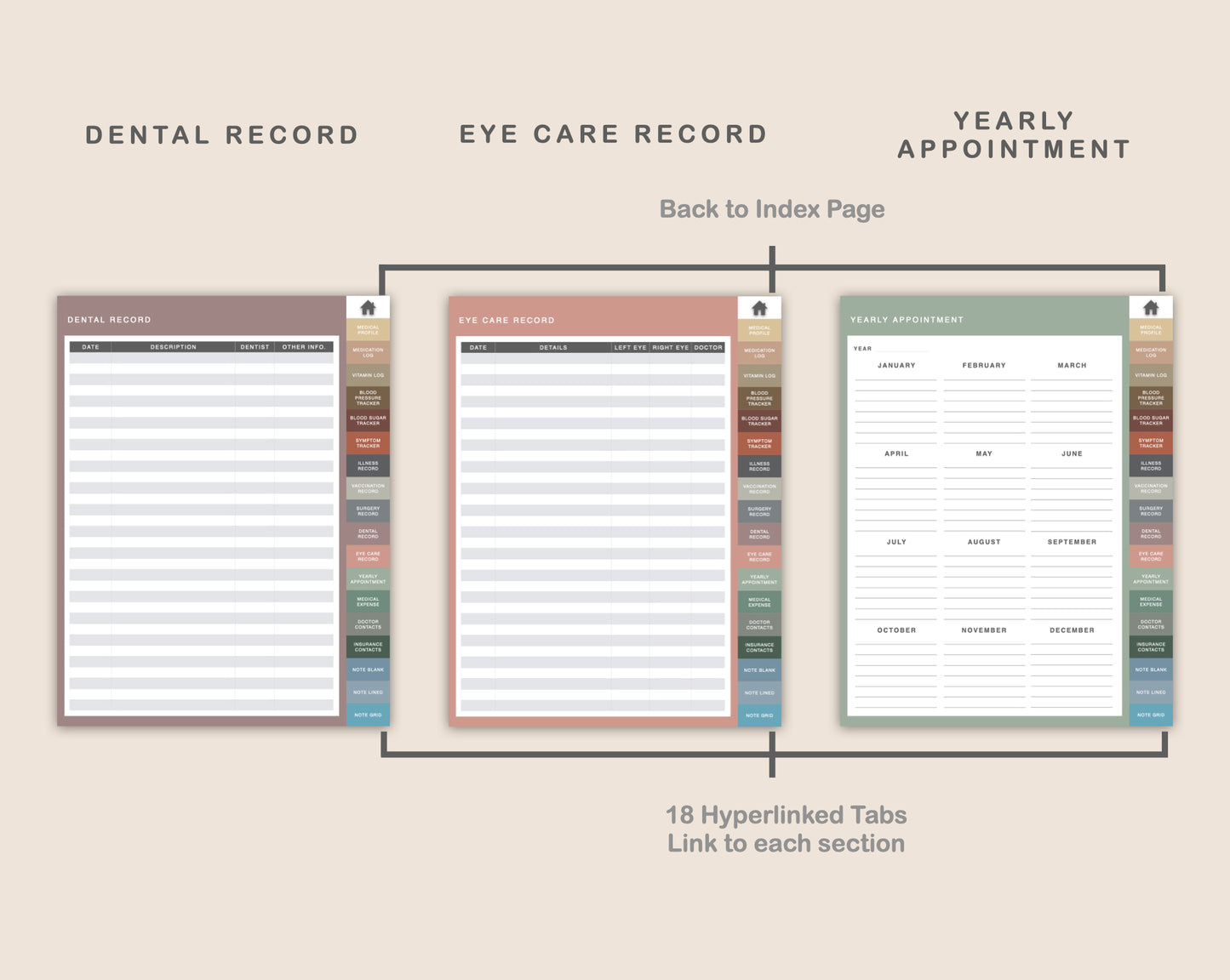 Digital Medical Planner - Muted