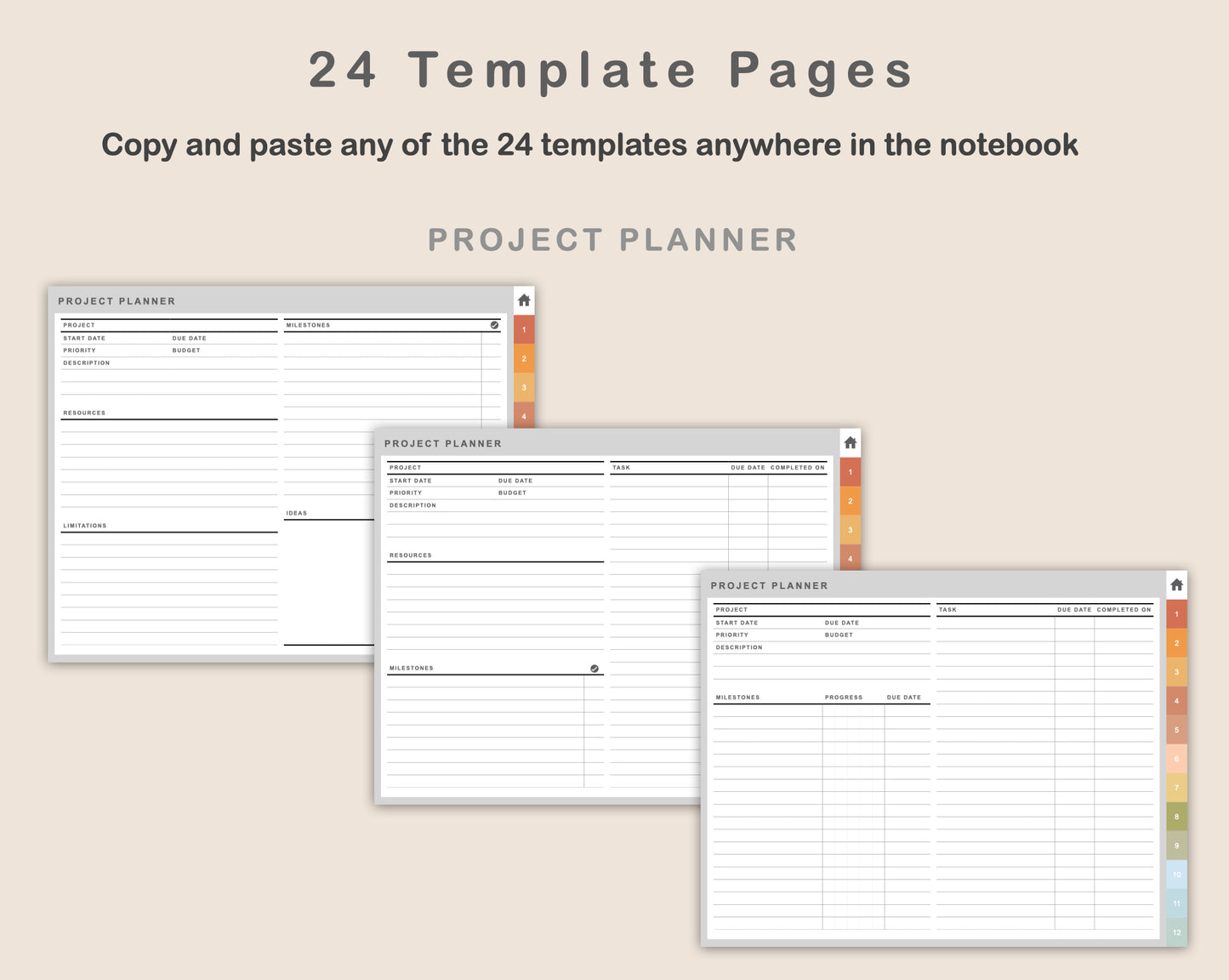 Digital Project Planner - Landscape - Autumn