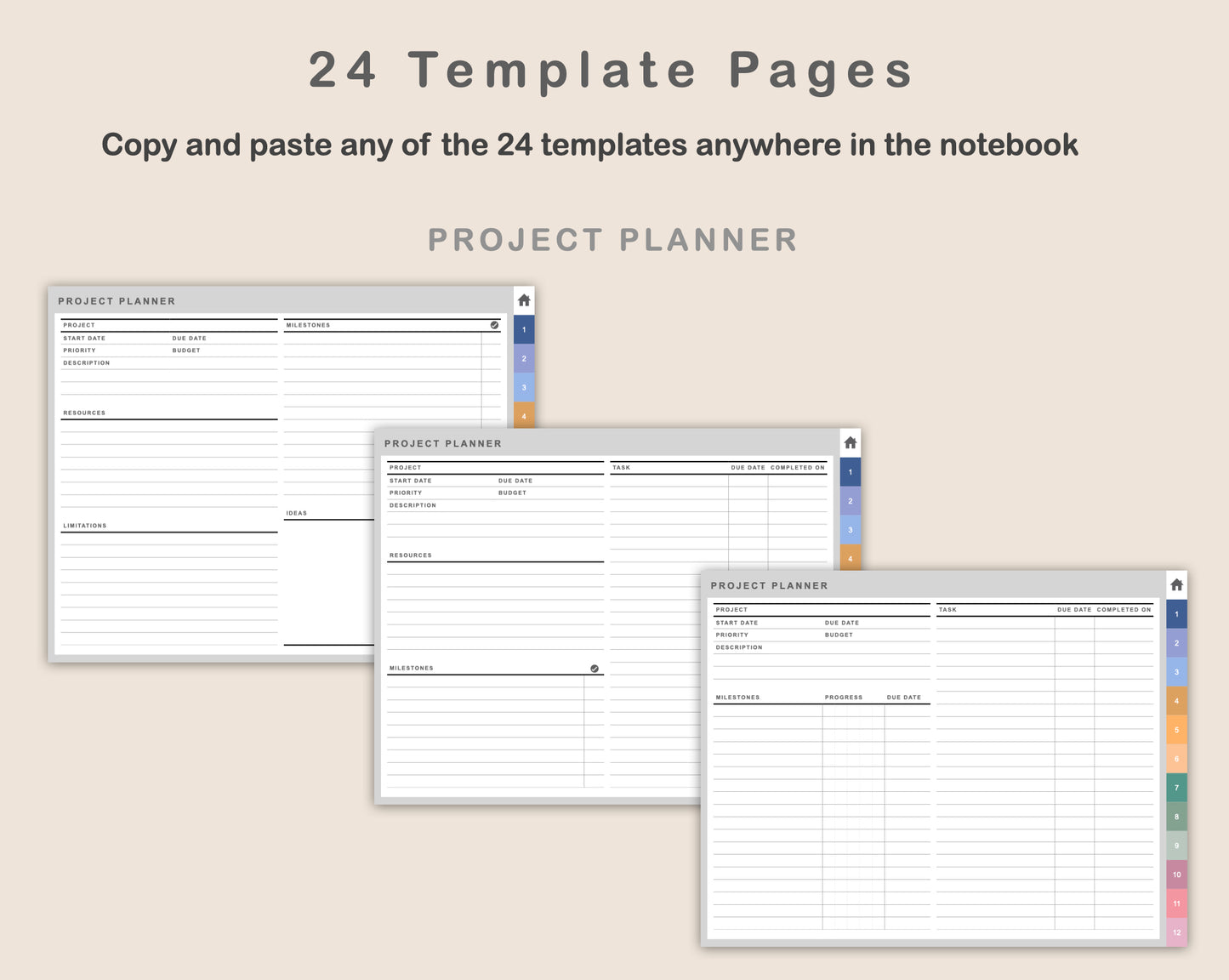 Digital Project Planner - Landscape - Spring