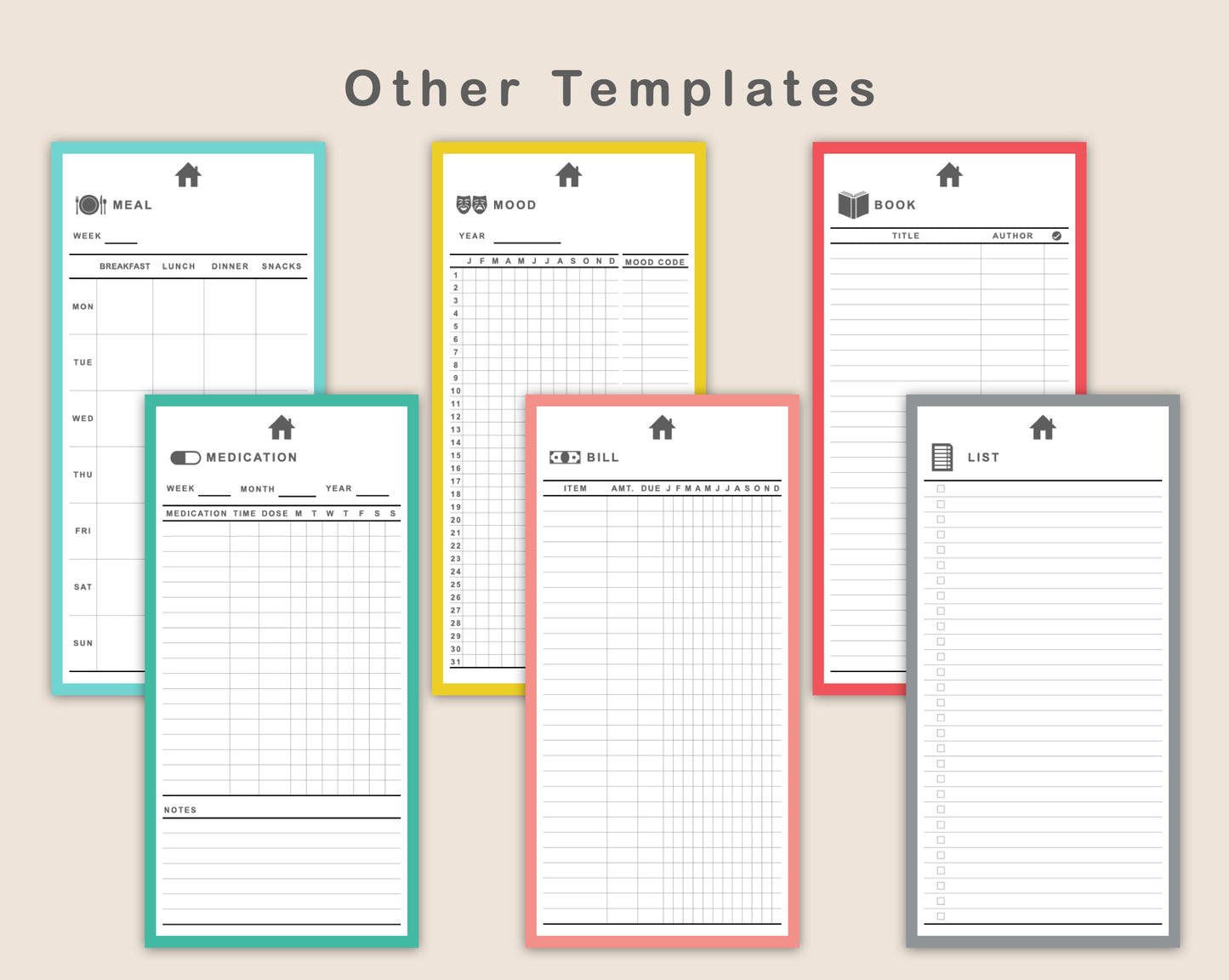 Digital Phone Planner - Colorful